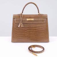 Hermes KELLY 35 Ficelle Shiny Porosus Crocodile Handbag - Sold for $37,120 on 10-11-2026 (Lot 675).jpg